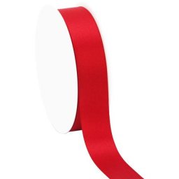 Ruban en satin, rouge, 25 mm, 25 m