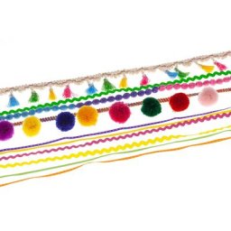Set de rubans ""formes & couleurs différentes"", 3 - 45 mm, 5x 2 m