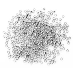 Perles à écraser, argent, 3 mm Ø, 500 pièces