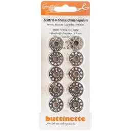 buttinette Canettes pour machine à coudre à boîtier CB, 20,5 mm Ø, hauteur : 11,7 mm, 10 pièces