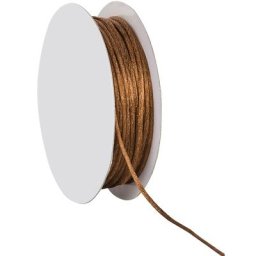Cordelette en satin, cuivre-marron, 2 mm, 20 m