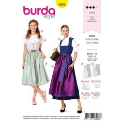 burda Patron 6268 ""robe tyrolienne au style classique