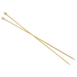 Prym Aiguilles à tricoter droites, bambou, longueur : 33 cm