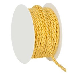 Cordelette, jaune, 4 mm, 10 m