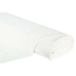 Tissu sweat-shirt matelassé, blanc délavé