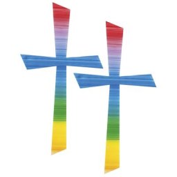 Motifs en cire ""croix arc-en-ciel