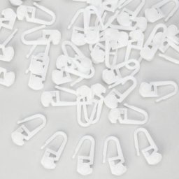 buttinette Agrafes pour rideaux système rail, blanc, 10 x 27 mm, 100 pièces