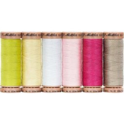 Mettler Silk Finish Cotton Set de fils à coudre ""rêve de printemps"", grosseur : 40