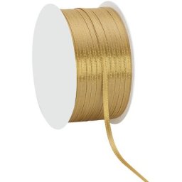 Ruban satin 3 mm, doré, 50 m