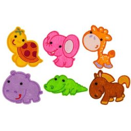 Écussons ""animaux"" à coudre et à repasser, 3 - 6 cm, 6 pcs.