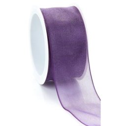 Ruban organza, violet, 40 mm, 5 m