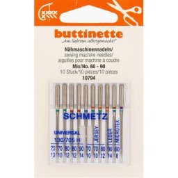 buttinette Aiguilles pour machine à coudre, épaisseur : 70-90, contenu : 10 pièces