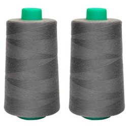 Set de fil pour surjeteuse, gris, 2 bobines, grosseur : 120, 5000 m