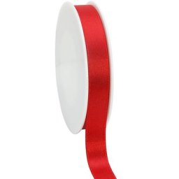 Ruban en satin, rouge, 15 mm, 50 m