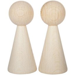 Cônes en bois pour création de figurines, en dimensions différentes