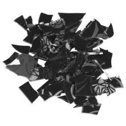 Mosaïque rétro, noir/argent, 2-3 cm, 100 g