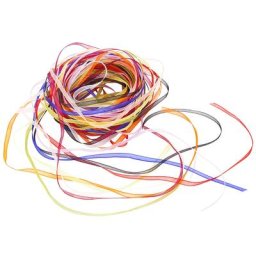 Set de rubans chiffon, multicolore, 3 mm, 10x 2 m