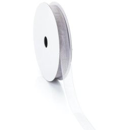 Ruban organza, argenté, 10 mm, 10 m
