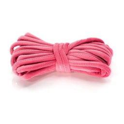 Cordon en velours, flamant, 7 mm, 4 m