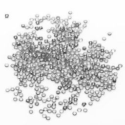 Perles à écraser, argent, 2 mm Ø, 500 pièces