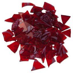 Mosaïque rétro, rouge/argent, 2-3 cm, 100 g