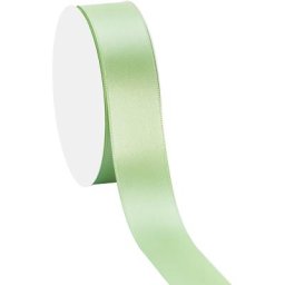 Ruban satin 25 mm, vert clair, 10 m