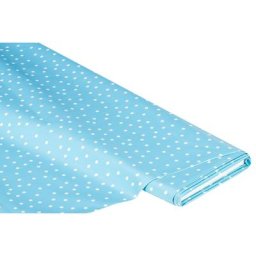 Linge de table épongeable - toile cirée ""pois"", bleu clair/blanc