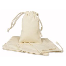 Petits sacs en coton, écru, 10 x 15 cm