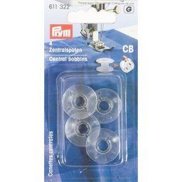 Prym Canettes pour machine à coudre à boîtier CB, 20,5 mm Ø, hauteur : 11,7 mm, contenu : 4 pcs.