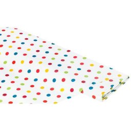 Linge de table épongeable - toile cirée ""pois"", multicolore