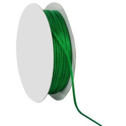 Cordelette en satin, vert, 2 mm, 20 m