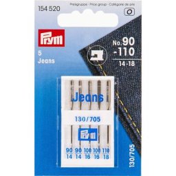 Prym Aiguilles pour machine à coudre ""jeans"", épaisseur : 90 - 110, contenu : 5 pièces