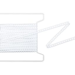 Ruban de dentelle, blanc, largeur : 10 mm, longueur : 5 m