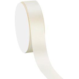 Ruban satin 25 mm, crème, 10 m