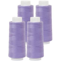 buttinette Set éco de fil pour surjeteuse, lilas, 4 bobines, grosseur : 120, 2500 m