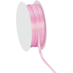 Ruban satin 3 mm, rose, 20 m