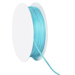 Cordelette en satin, turquoise, 2 mm, 20 m
