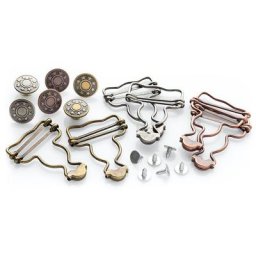 buttinette Set de fermetures pour salopette, 6 pièces