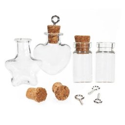 Pendentifs en verre, 10–24 mm, 4 pièces