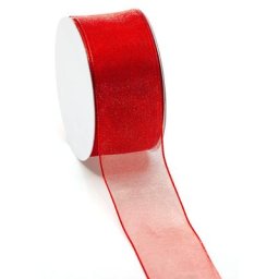 Ruban organza, rouge, 40 mm, 5 m