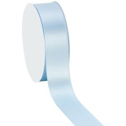 Ruban satin 25 mm, bleu clair, 10 m