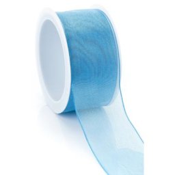 Ruban organza, turquoise, 40 mm, 5 m
