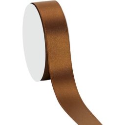 Ruban satin 25 mm, marron