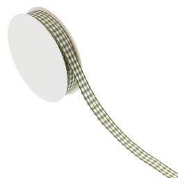 Ruban à carreaux, vert mousse, 10 mm, 10 m