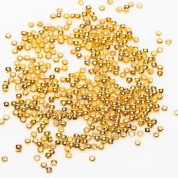 Perles à écraser, or, 2 mm Ø, 500 pièces