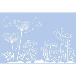 buttinette Pochoir ""fleurs des champs"", 29,5 x 20 cm