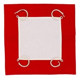 Housse de coussin avec toile Aïda, rouge
