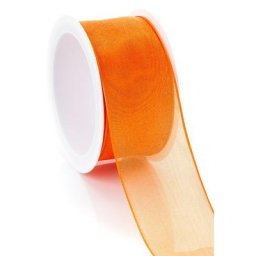 Ruban organza, orange, 40 mm, 5 m