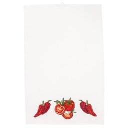 Kit broderie Torchon de cuisine ""piment