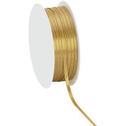 Ruban satin 3 mm, doré, 20 m
